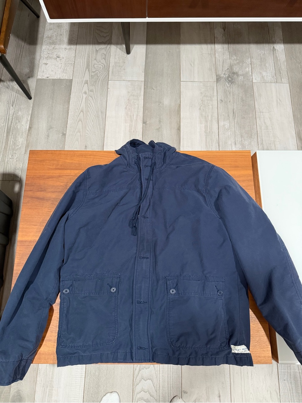 Field Jacket with Hood Navy Lucky Brand XL